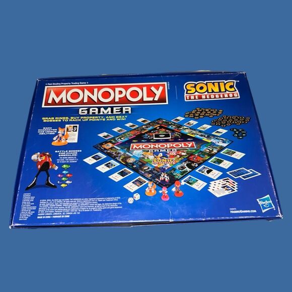 Hasbro Monopoly Gamer Sonic The Hedgehog Edition Board Game - Picture 4 of 5